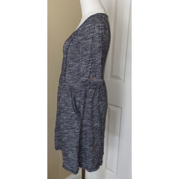 Anthropologie Saturday Sunday Dress Women Sz S Heather Gray Short Sleeve Pockets - Picture 5 of 14